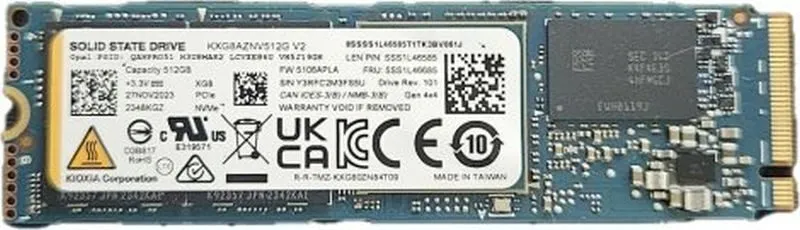SSD-накопитель KIOXIA XG8 Series 512GB M.2 2280 NVMe PCIe Gen4.0 x4 SED SSD KXG8