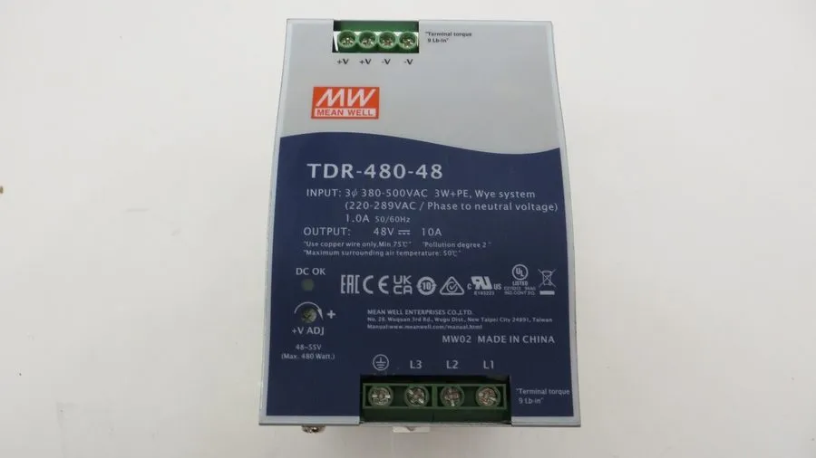 Блок питания MEAN WELL TDR-480-48 Power Supply, AC-DC, DIN Rail, Three Phase