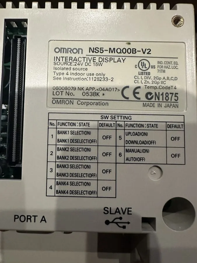 Панель оператора OMRON NS5-MQ00B-V2 HMI Touch Panel — фото лота 2