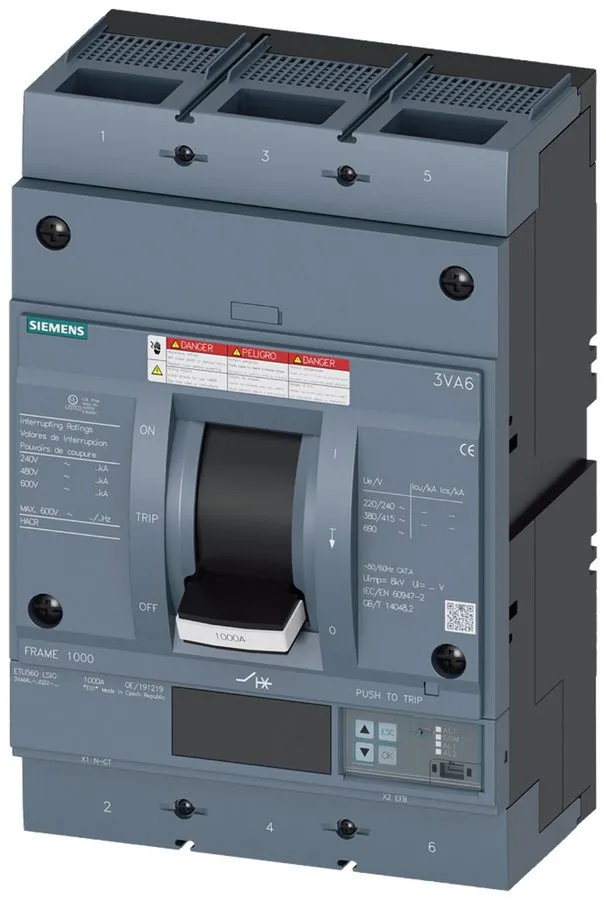 Автоматический выключатель 3VA6610-6JQ32-0AA0 Siemens 3 Pole Circuit Breaker 100