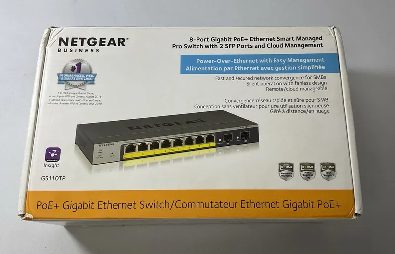 Коммутатор NETGEAR GS110TP 8-Port Gigabit PoE+ Smart Switch (GS110TP-300NAS)