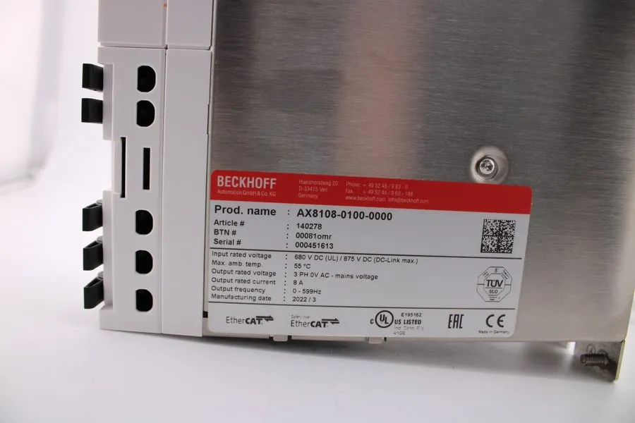 Модуль Beckhoff AX8108-0100-0000 Single-axis module