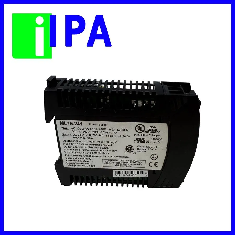 Блок питания Puls DC Power Supply, 100/240V AC, 24/28V DC, 15 W, 0.6 A, DIN Rail