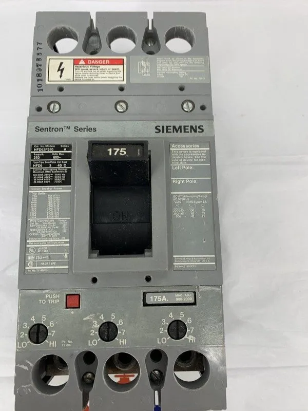 Автоматический выключатель Siemens HFD63F250 Sentron Series Circuit Breaker 250A