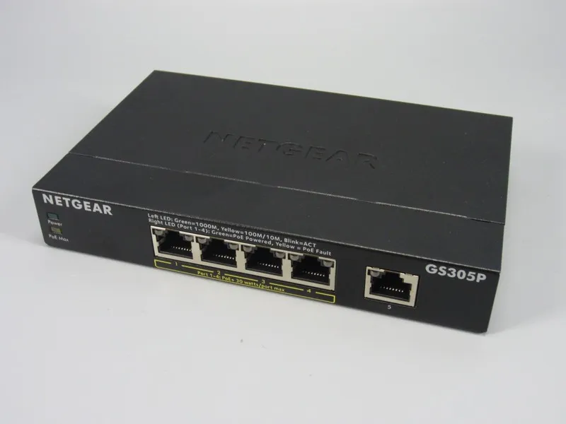 Коммутатор NETGEAR GS305P 5-Port Gigabit Ethernet PoE + Unmanaged Switch (63W)