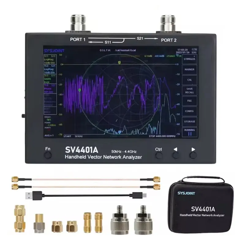 Анализатор цепей SV4401A 50KHz-4.4GHz VNA Vector Network Analyzer 100DB Dynamic