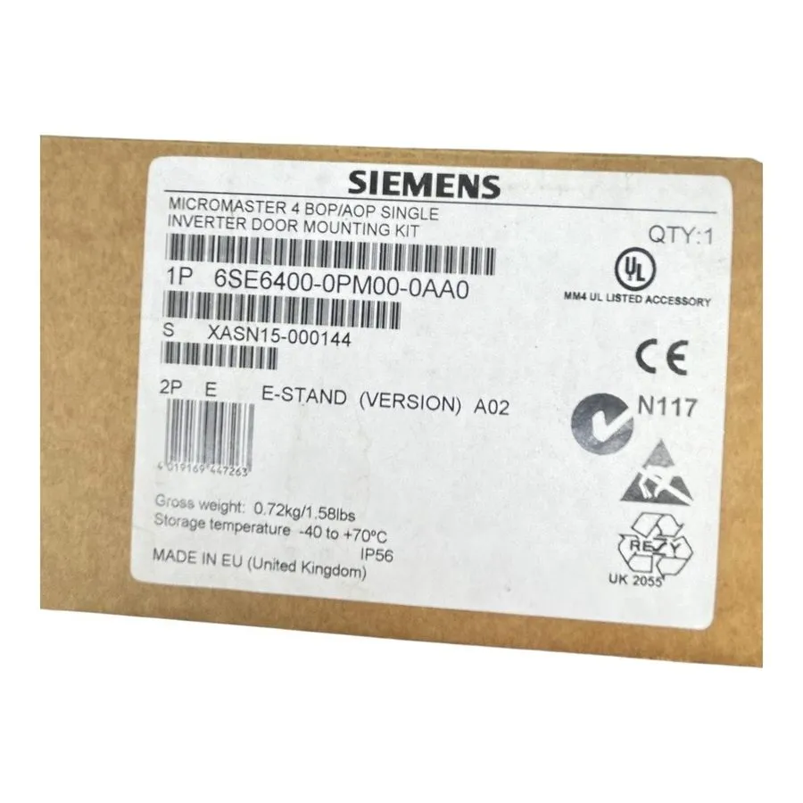 Комплект крепления Siemens 6SE6400-0PM00-0AA0 Micromaster 4 BOP/AOP Single Door  — фото лота 2