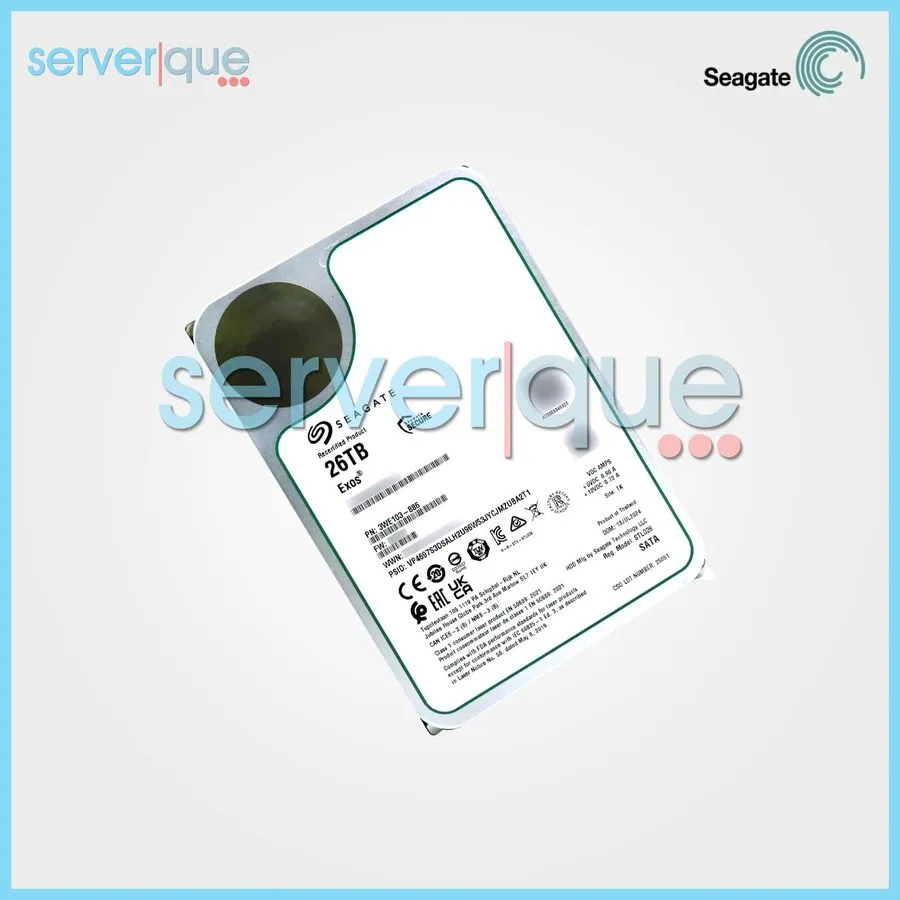 Жёсткий диск ST26000NM000C Seagate Exos 26TB 3.5" SATA 7200RPM 512MB Enterprise 