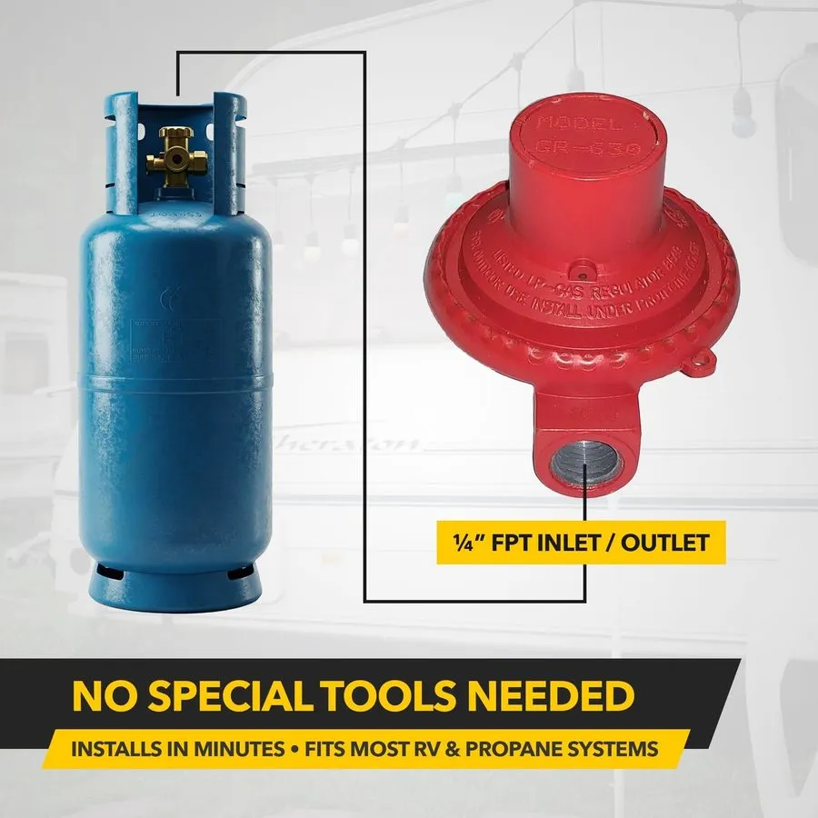 Трубопроводная арматура Fairview RV Camper LP/Propane Gas Regulator GR-630B High — фото лота 2