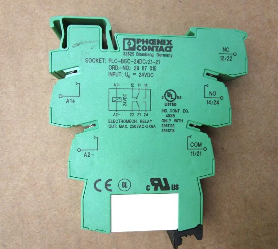 Колодка реле X Phoenix contact plc-bsc-24dc/21-21 Relay Socket 2961192 250VAC/6A