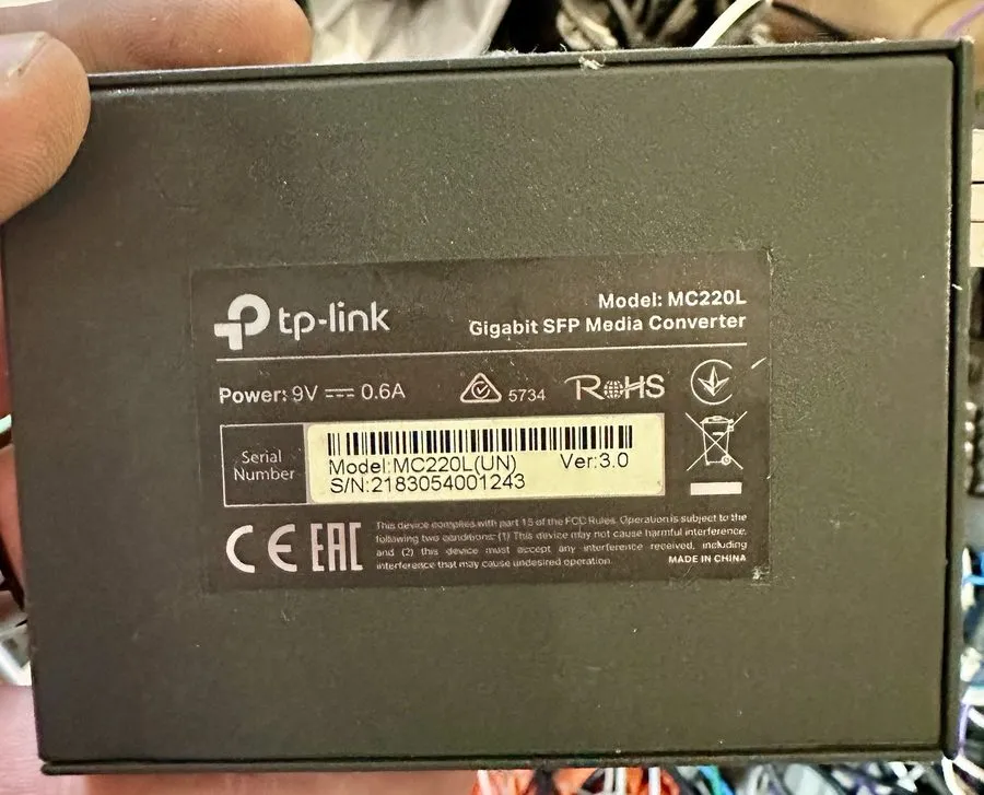 Медиаконвертер TP-Link MC220L Gigabit Ethernet SFP to RJ45 Fiber Media Converter