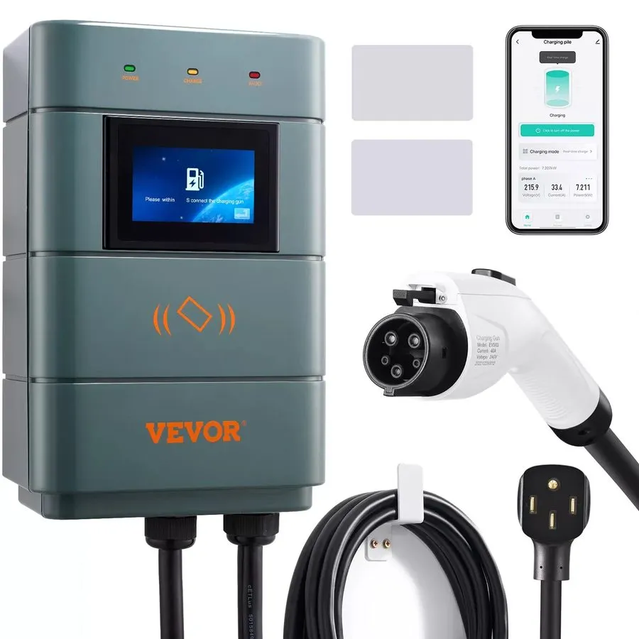 Аккумулятор 40A EV Charger Level 2 Station,9.6KW NEMA14-50 Wall Electric Vehicle