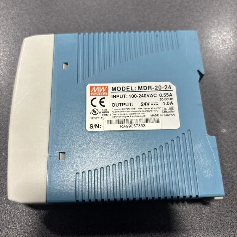 Блок питания Mean Well MDR-20-24 DIN Rail Power Supply 100-240V AC to 24V DC 1A — фото лота 2