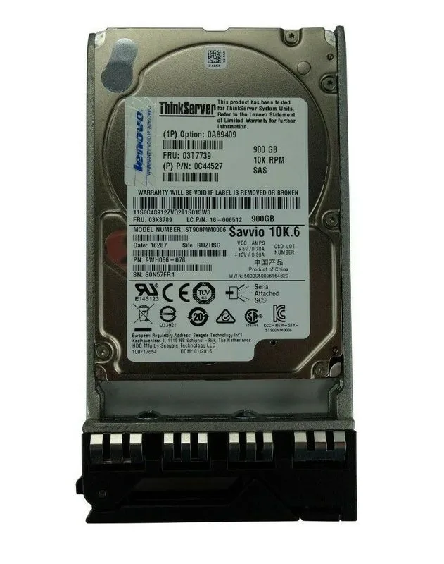 Жёсткий диск Lenovo 03T7739 0C44527 0A89409 900GB 2.5"SAS 10K 6Gb/s Hard Drive H — фото лота 2