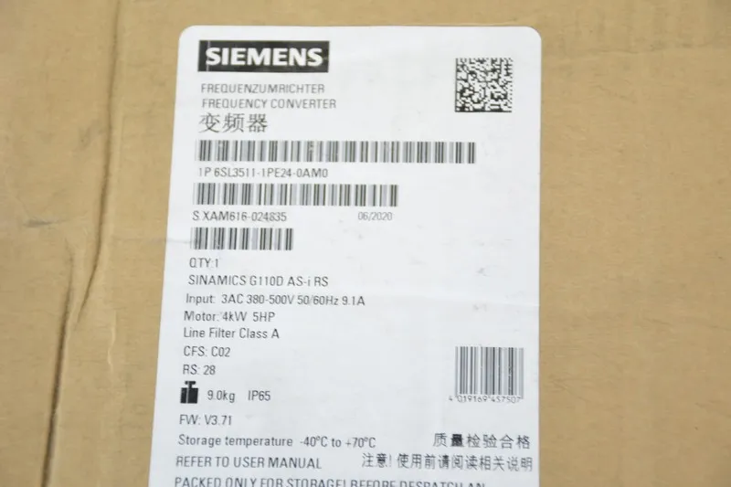 Частотный преобразователь Siemens sinamics G110D AC Drive 6SL3511-1PE24-0AM0 ( ) — фото лота 2
