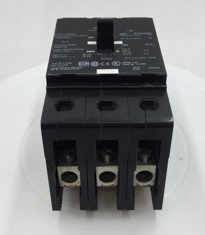 Автоматический выключатель SQUARE D EDB34100 EDB 3 POLE 100 AMP 480v CIRCUIT BRE