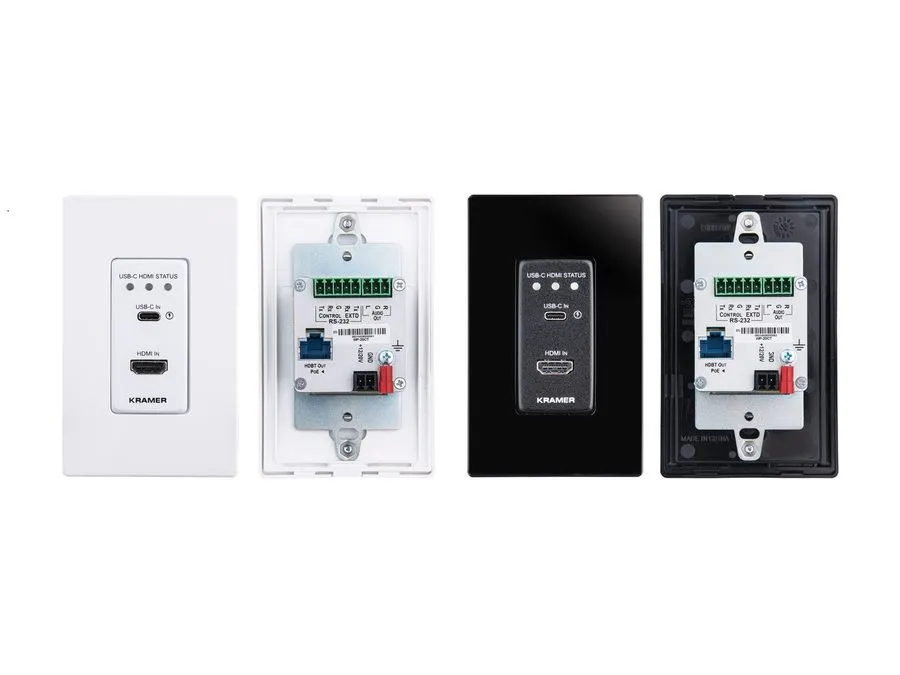 Видеокоммутатор WP-20CT/US-D(W/B) Kramer US-D Size Wall-Plate Auto Switcher/Tran — фото лота 1