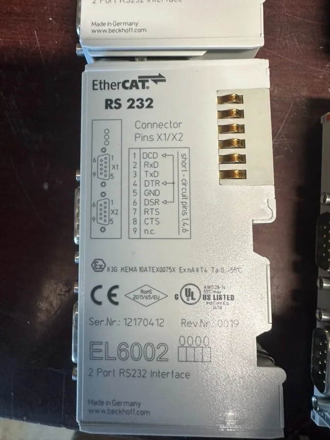 Модуль ввода-вывода Beckhoff EL6002, 2 Channel Interface, Shipped Priority Mail