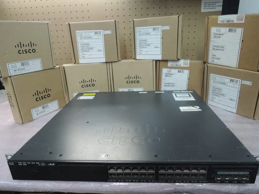 Коммутатор Cisco WS-C3650-24PWS-S 24-Port PoE Switch--NEW F/S — фото лота 1