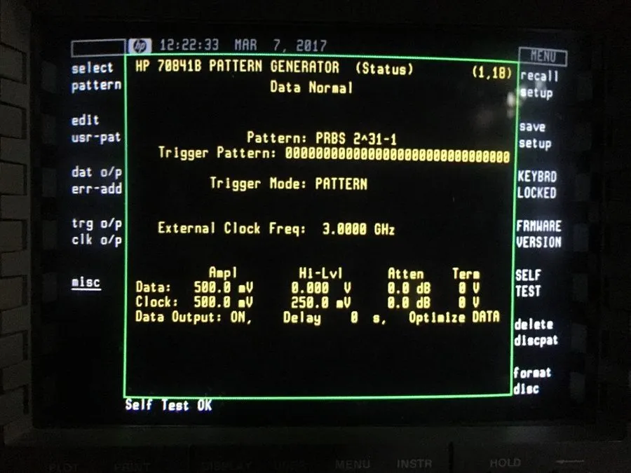 Тестер HP 70841B Pattern Generator, Range good item