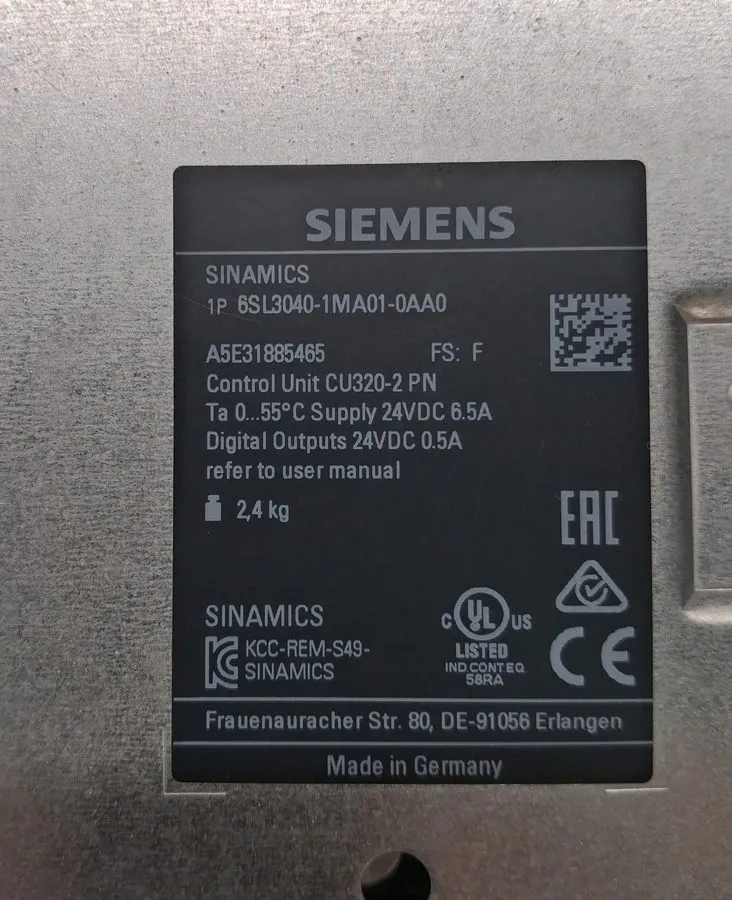 Частотный преобразователь SIEMENS SINAMICS 1P 6SL3040-1MAO1-0AA0 — фото лота 1