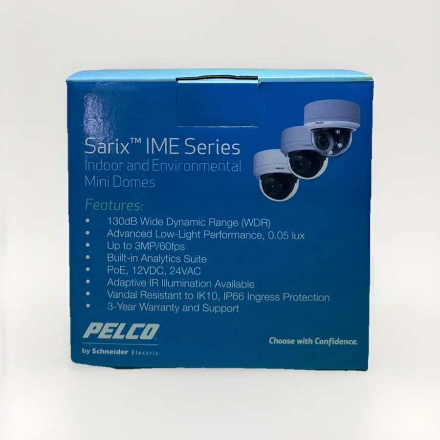 Камера PELCO IME329-1IS SRX Enh+Ind Mini Dome POE24V12V 3MP Camera — фото лота 2
