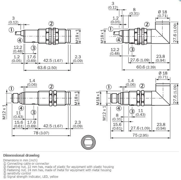 Датчик приближения SICK VTF18-3F5340 Photoelectric proximity sensor ,PNP