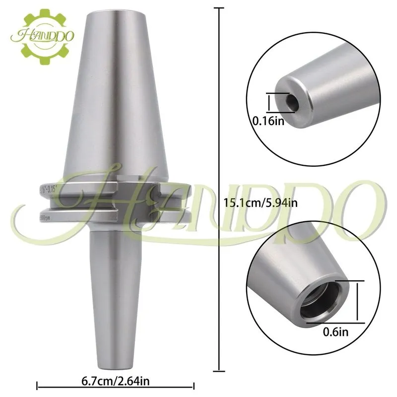 Режущий инструмент CAT40 1/8” × 3.15" Shrink Fit End Mill Tool Holder TIR 0.0002 — фото лота 2