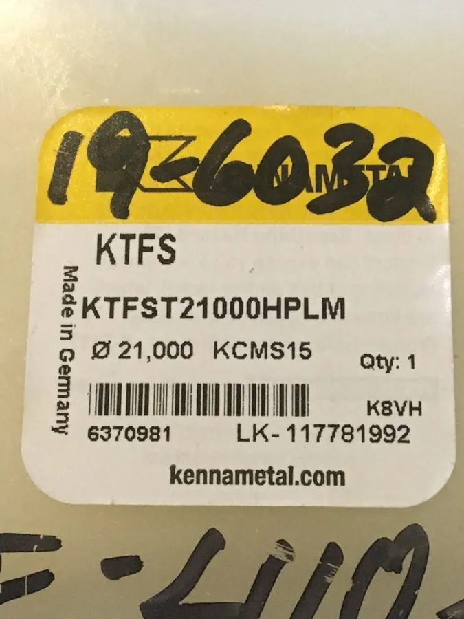 Режущий инструмент KENNAMETAL KTFST 21000 HPLM KCMS15 DRILL INSERT — фото лота 2