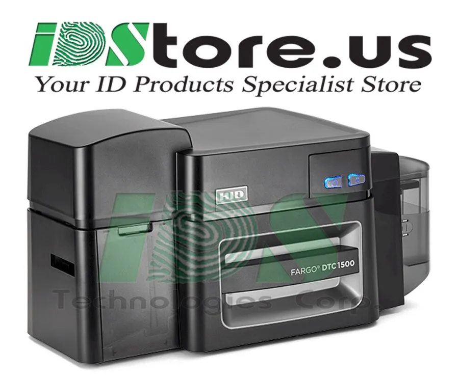 Принтер этикеток FARGO DTC1500 Dual Side Starter Photo ID Card Printer Bundle — фото лота 2