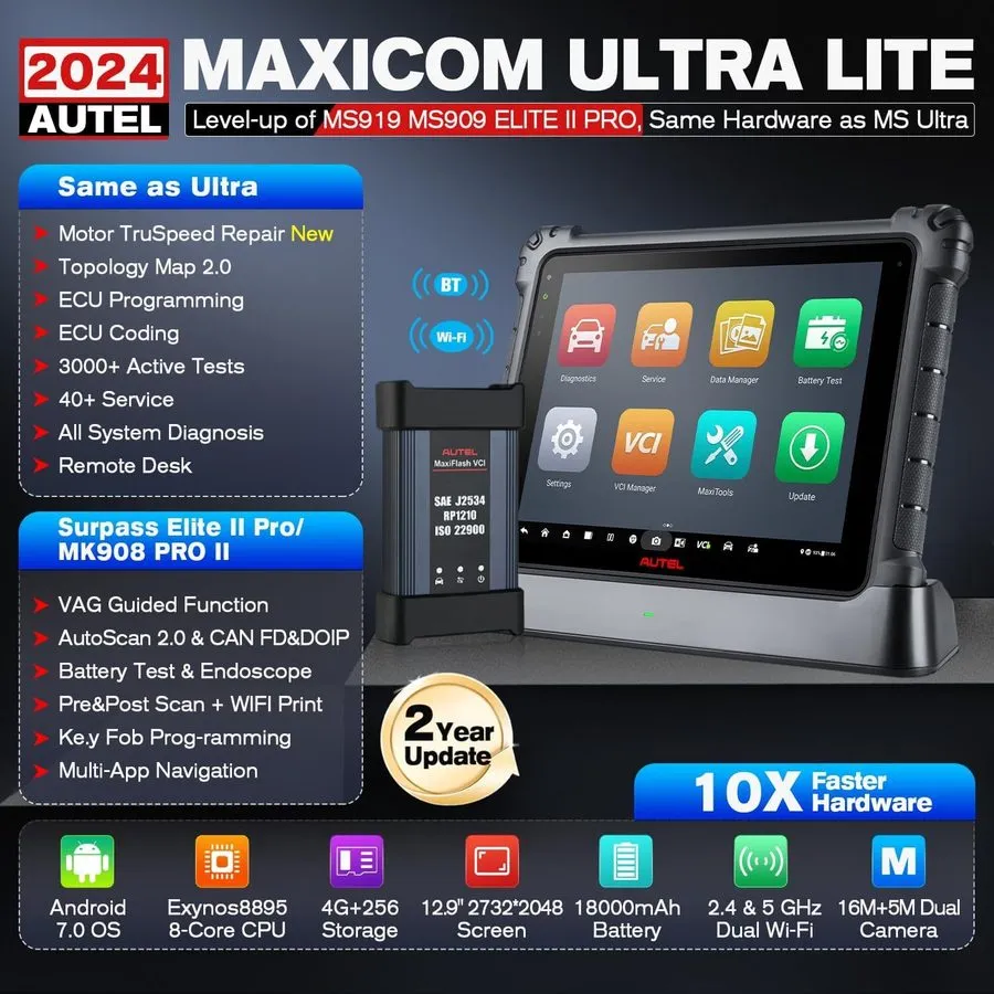 Диагностический сканер Autel MaxiSys ULTRA Lite 2-Year Update Diagnostic Scanner — фото лота 2