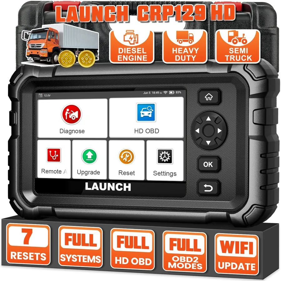Диагностический сканер LAUNCH CRP129HD Heavy Duty Truck Diesel Scanner Diagnosti