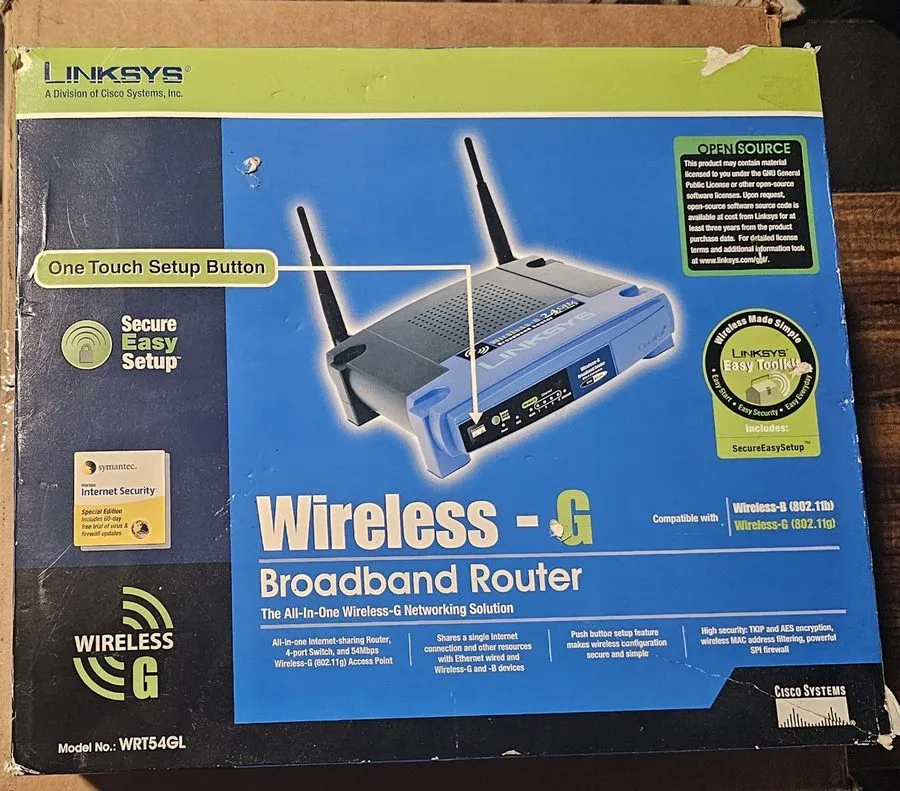 Маршрутизатор Cisco Linksys Wireless-G Broadband Router WRT54GL