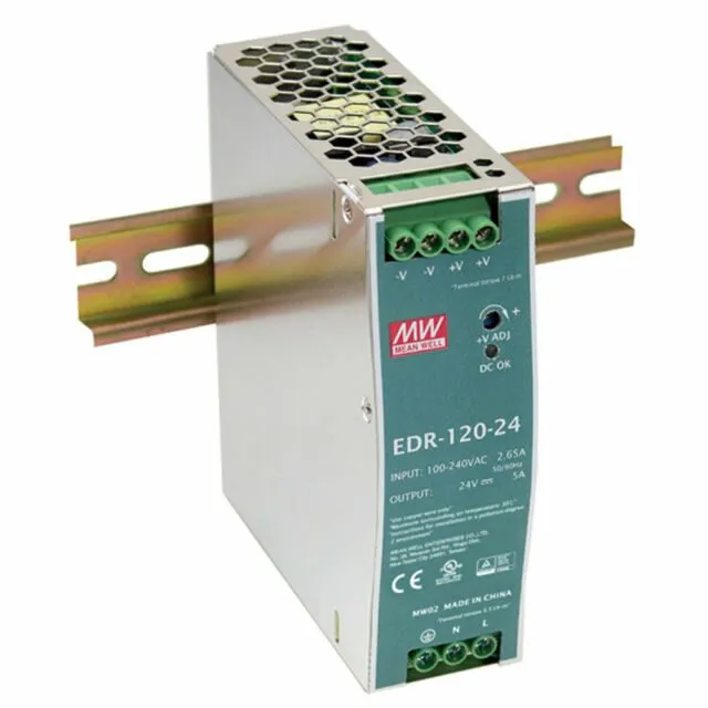 IIoT-устройство EDR-120-24 120W 24VDC 5Amp Industrial DIN Rail Power Supplies 24 — фото лота 1