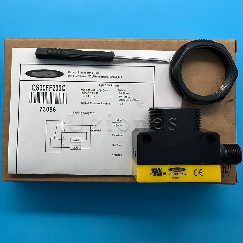 Фотоэлектрический датчик BANNER QS30FF200Q Photoelectric Switch Sensor