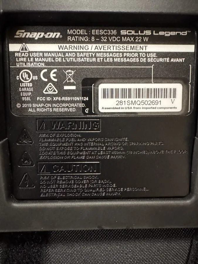 Диагностический сканер SNAP ON SOLUS LEGEND 26.2 DIAGNOSTIC FULL FUNCTION SCANNE