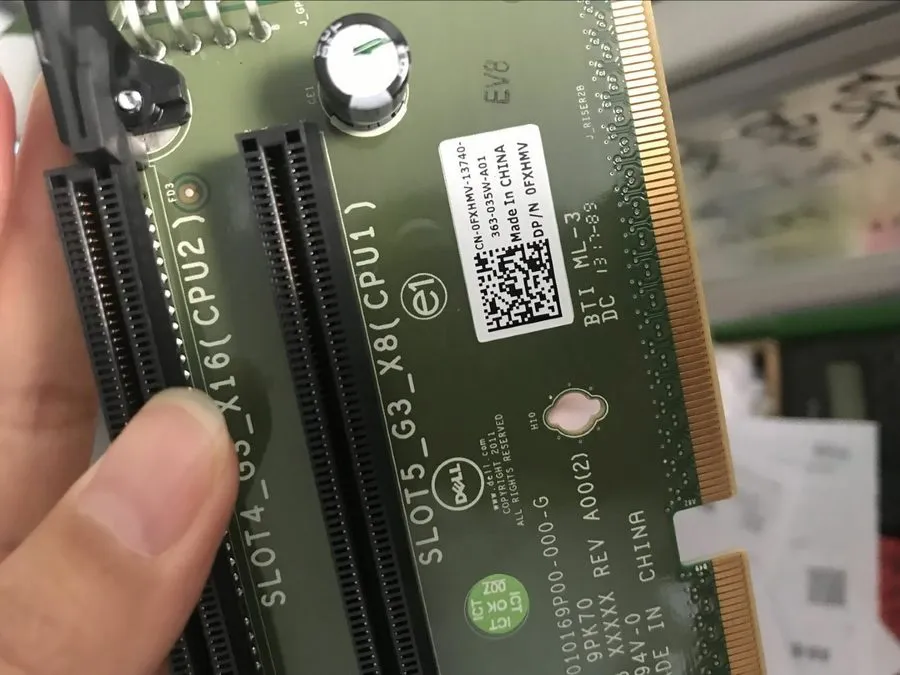 Райзер-плата Dell FXHMV PowerEdge R720 2x PCi-e Server Riser Card 0FXHMV