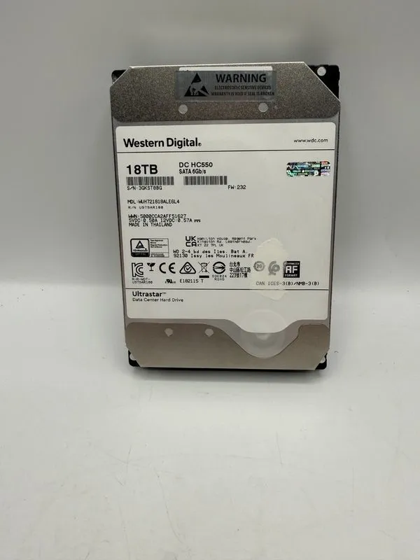 Жёсткий диск Western Digital Ultrastar DC HC550 18TB 7200RPM SATA 3.5" HDD WUH72 — фото лота 1