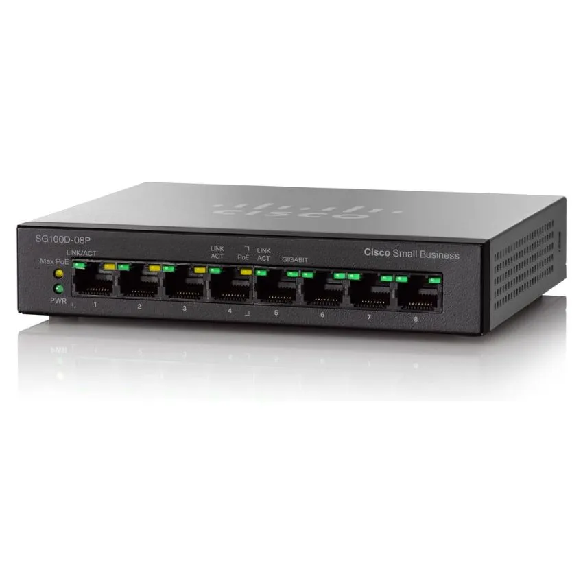 Коммутатор Cisco (SG100D-08) 8-Ports Desktop Ethernet Switch