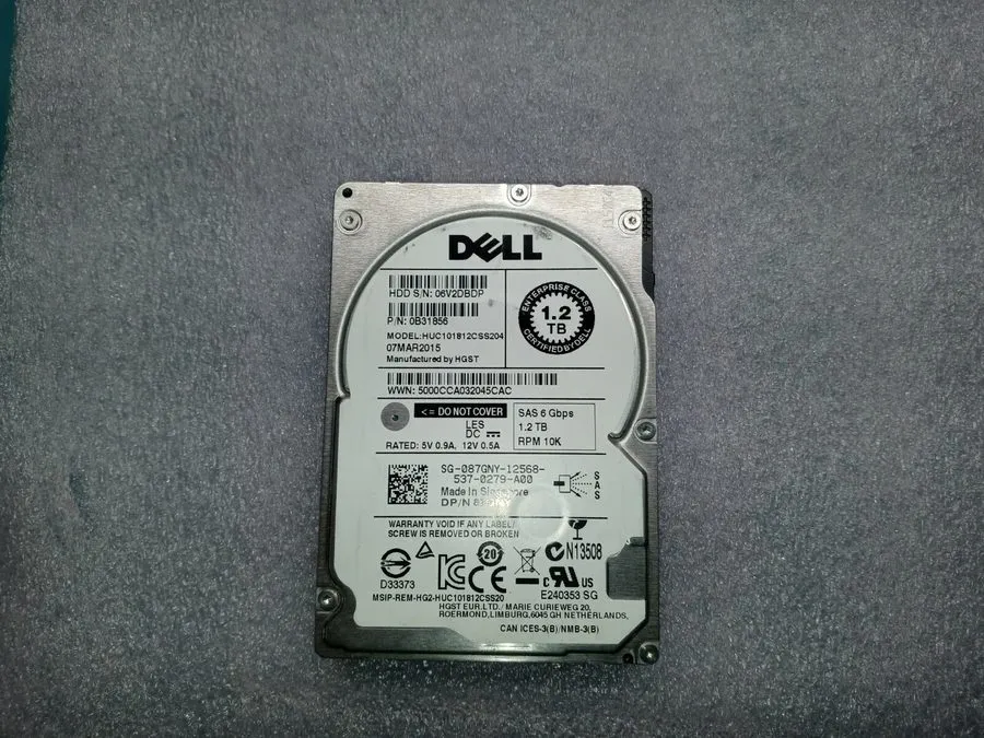 Жёсткий диск Dell 9XNF6 09XNF6 HUC101812CSS204 1.2TB 12G 10K SFF 2.5" SAS HDD HA