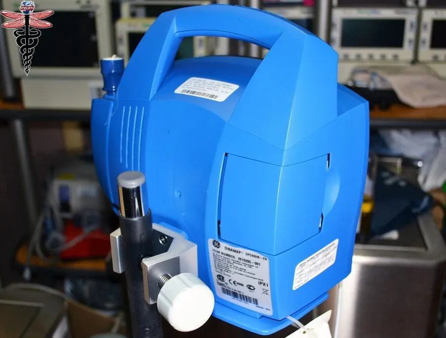 Датчик SpO2 GE Dinamap Procare DPC400N Masimo Temp NIBP w/ Mobile Stand 2019205- — фото лота 1