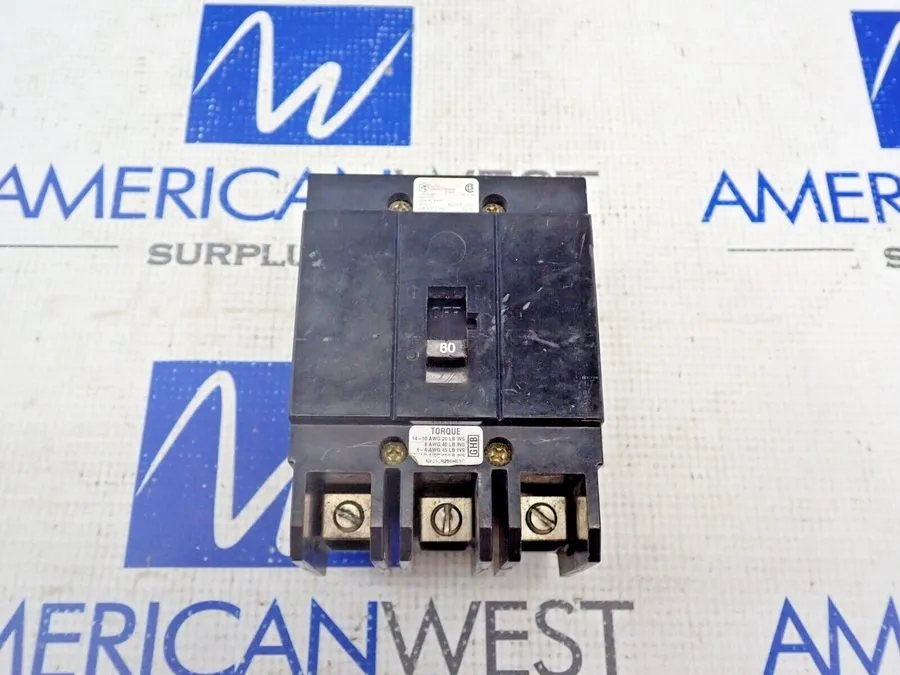 Автоматический выключатель GHB3080 Cutler Hammer 80 Amp 3 Pole 480V Bolt on Circ