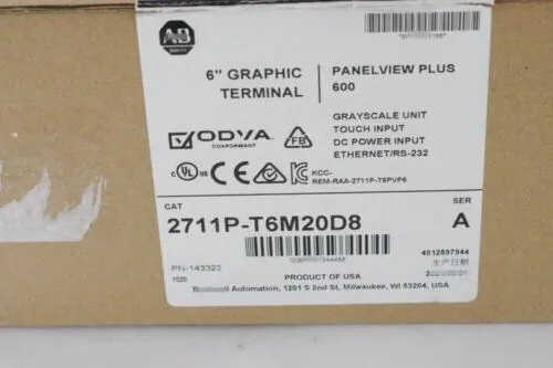 Панель оператора Allen Bradley 2711P-T6M20D8 /A PanelView Plus 6 600 5.7" Termin