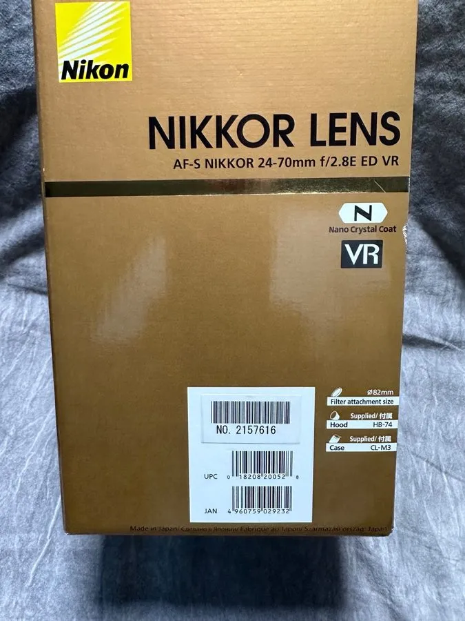 Объектив #Nikon NIKKOR AF-S 24-70mm F/2.8E ED VR Lens + pouch
