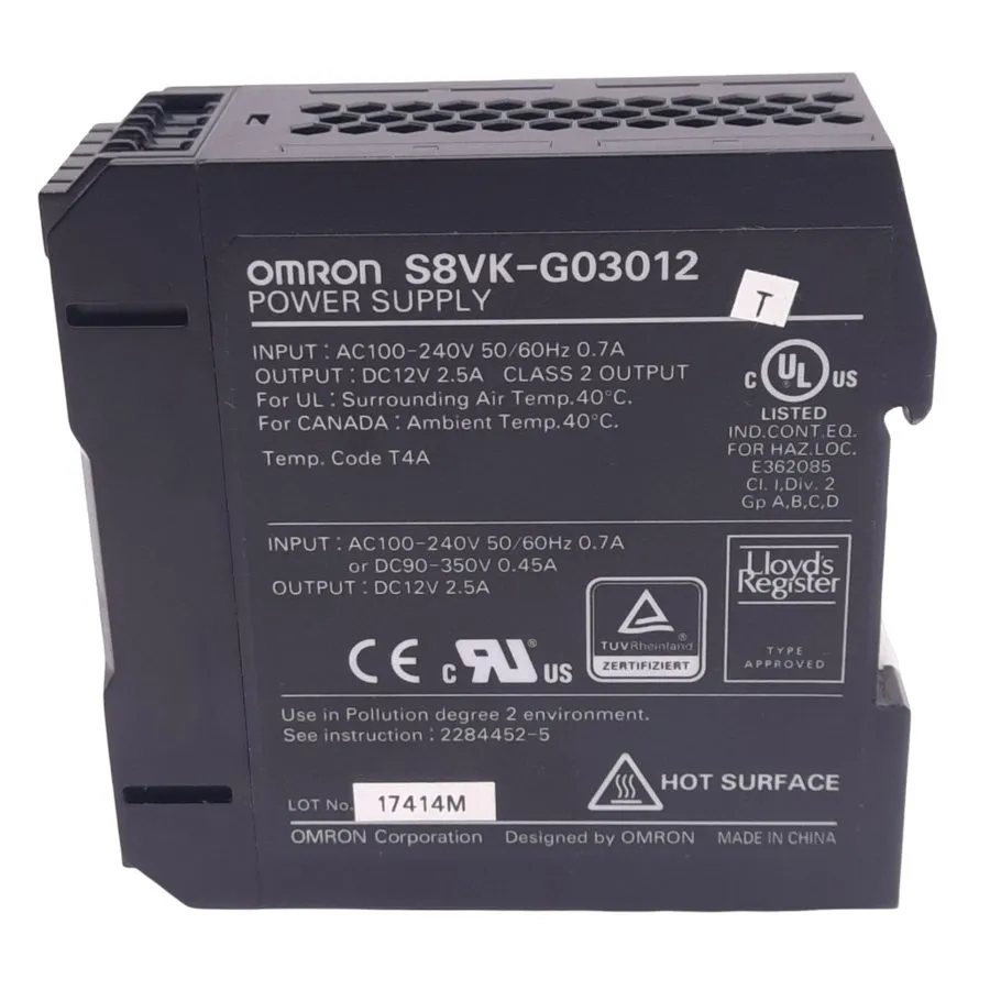 Блок питания OMRON S8VK-G03012 12V DC 30W 2.5A DIN RAIL DC POWER SUPPLY 12 V 30 