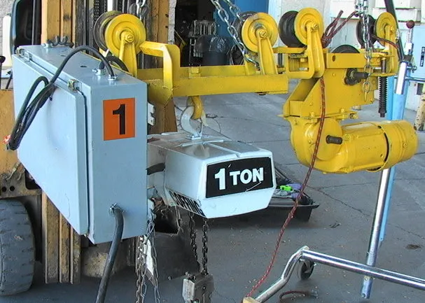 Таль 1-T Coffing EC20085 7' Electric Chain Hoist+mtr troley — фото лота 1
