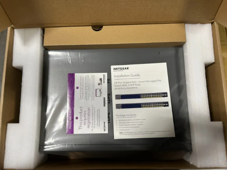 Коммутатор NETGEAR GS728TPP-200NAS 24-Port Gigabit Smart Managed PoE+ Rack Switc — фото лота 1