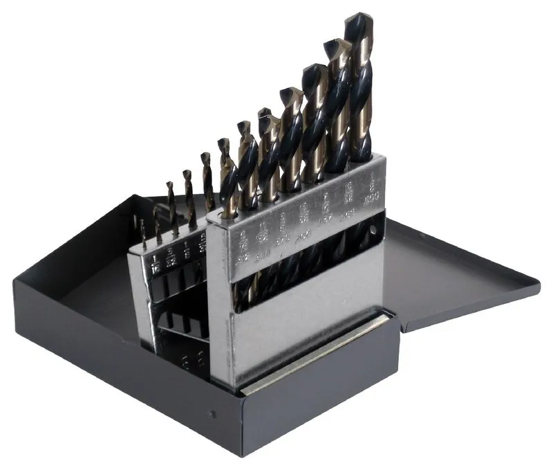 Режущий инструмент Cle-Line C18124 Style 1878 HSS Jobber Drill Set 1/16" 1/2" — фото лота 1