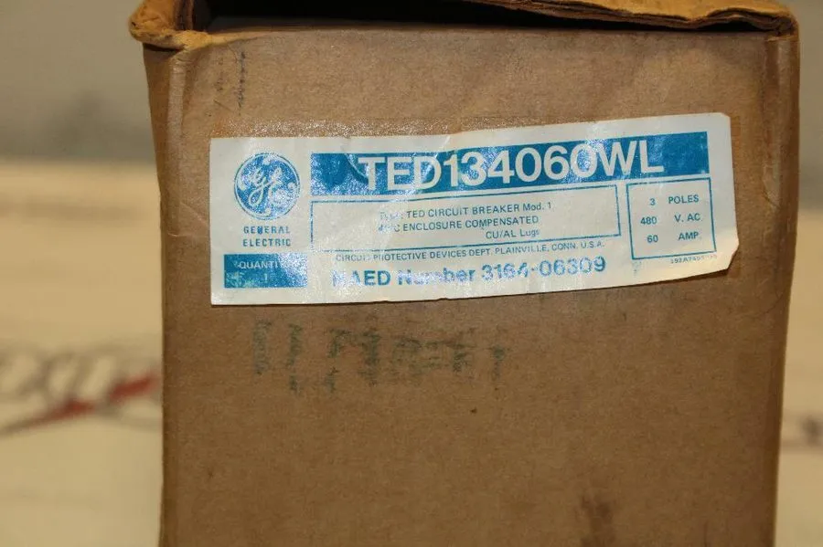 Автоматический выключатель GE TED134060 Circuit Breaker 60A 3P 480V 3PH TED 60 A