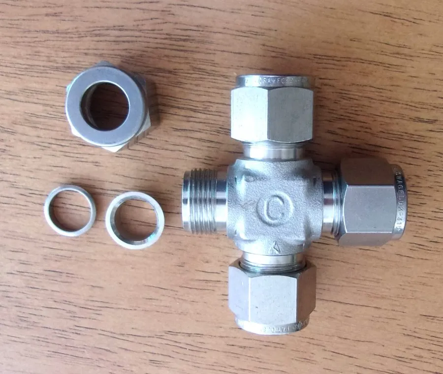 Фитинг Swagelok 1/2" Stainless Steel Union Cross Tube Fitting (SS-810-4)